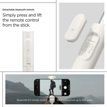 Spigen S541W Stativ Selfie Stick 146 cm mit Bluetooth Fernbedienung