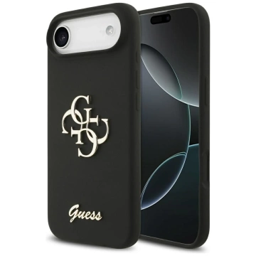 Etui Guess do iPhone 17 Air Silicone Big 4G Script Black