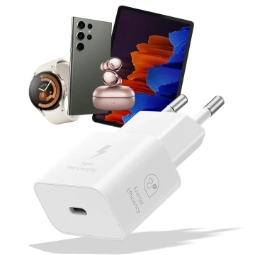 Original Samsung EP-T2510NWE Wandladegerät Schnellladung PowerDelivery PD 25W Weiß