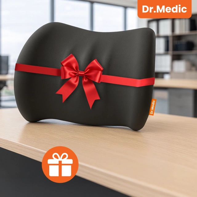 Poduszka do Samochodu pod Plecy Lędźwie DR.MEDIC LumbarRelax™ Ergonomiczna poduszka lędźwiowa na fotel krzesło do auta dla kierowcy pasażera