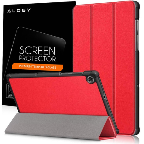 Alogy Book Cover für Lenovo M10 Gen 2 TB-X306 Rotes Glas