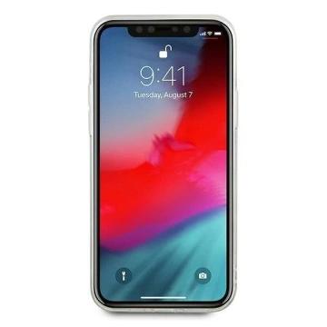 Guess GUHCP12LGLVSBL iPhone 12 Pro Max 6,7" niebieski/blaue Hardcase Glitter Vintage Script