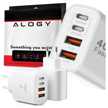 HUB-Splitter Alogy-Adapter für Computer-Laptop mit USB-C auf 3x USB-A 2.0 1x USB-A 3.0 Grau