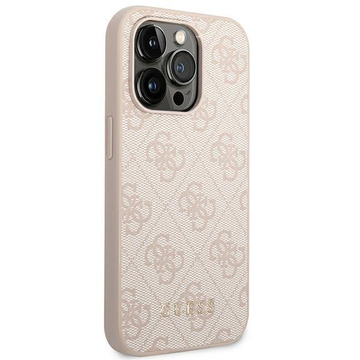 Etui Guess GUHCP14LG4GFPI do Apple iPhone 14 Pro 6,1" różowy/pink hard case 4G Metal Gold Logo