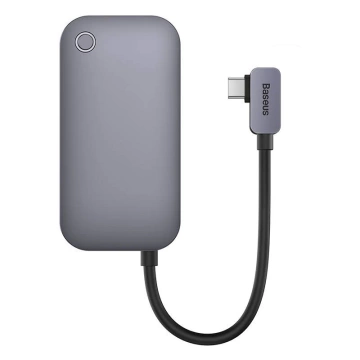 Hub 4w1 Baseus PadJoy-Serie USB-C für USB 3.0 HDMI USB-C PD-Buchse 3,5 mm (Schwarz)