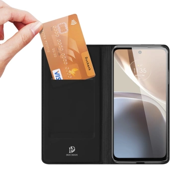 Dux Ducis Skin Pro Hülle Motorola Moto G32 Flip Card Wallet Stand Schwarz