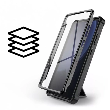 Samsung Galaxy S25 Ultra Hülle Schutzhülle Tech-Protect Kevlar Cam Schwarz