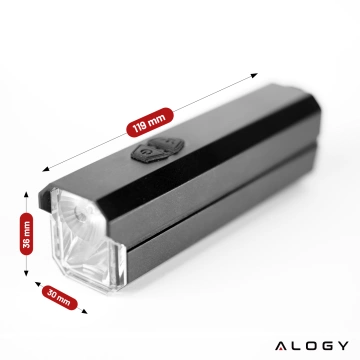 Alogy P12 Fahrradlicht schwarz Fahrradlicht vorne LED-Frontlicht Fahrradbeleuchtung wasserdicht IPX5