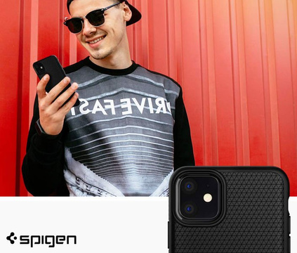 Etui Spigen Liquid Air für Apple iPhone 11 Mattschwarz