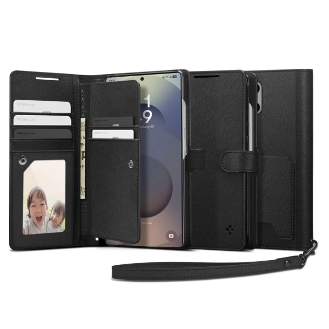 Etui für Samsung Galaxy S25 Ultra Black Spigen Wallet "S"