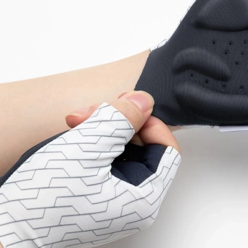 Rękawiczki Rowerowe Rockbros MTB L Krótkie Biało-Czarne