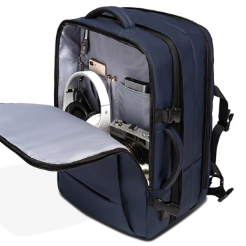 Reiserucksack Bange BackPack Business erweiterbarer Rucksack Geräumige Tasche für 17,3-Zoll-Laptop mit USB-Anschluss Schwarz