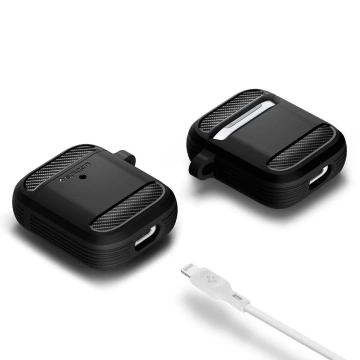 Spigen Rugged Armor Apple Airpods mattschwarz