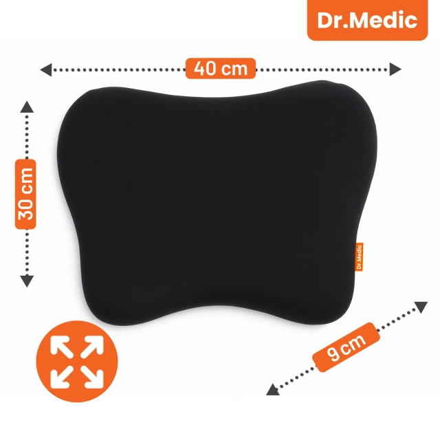 Poduszka do Samochodu pod Plecy Lędźwie DR.MEDIC TravelComfort™ Ergonomiczna poduszka lędźwiowa na fotel krzesło biurowa do auta dla kierowcy pasażera