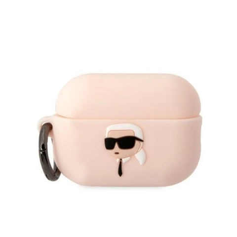 Etui ochronne na słuchawki Karl Lagerfeld KLAP2RUNIKP do Apple AirPods Pro 2  cover różowy/pink Silicone Karl Head 3D