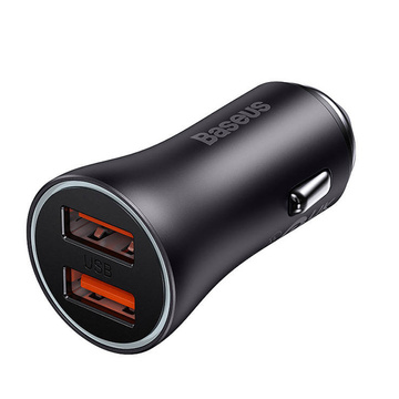 Baseus Golden Contactor Max 2x USB 60W Graues Autoladegerät