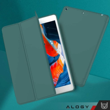 Etui do Apple iPad 10.2" 9/8/7 Gen (2021/2020/2019), Ochronne Smart Case z Klapką i Podstawką, Odporne TPU, Wzmocnione Narożniki, Alogy BookGuard™ – Zielone