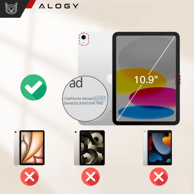 Etui magnetyczne 360 do Apple iPad 10 10.9” 2022 / iPad 11 A16 11” 2025 Alogy Magnetic 360 Case obudowa ochronna na tablet Czarne