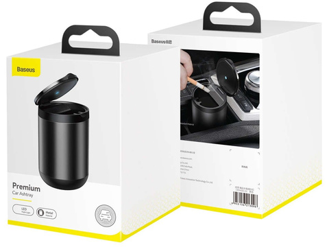 Baseus Autoaschenbecher mit LED Schwarz