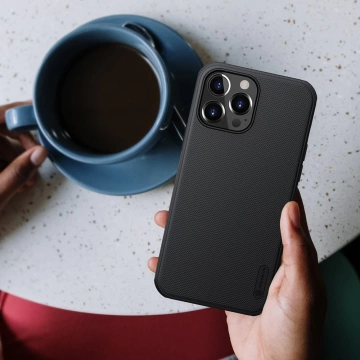 Nillkin Super Frosted Shield Hartschalen-Hüllenständer für iPhone 13 Pro Max schwarz