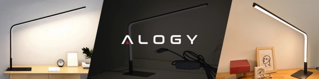 Lampka biurkowa nocna LED długie oświetlenie – trzy tryby barwy, regulacja jasności, lampa na biurko, do czytania i pracy domowej – Alogy StudyBeam™