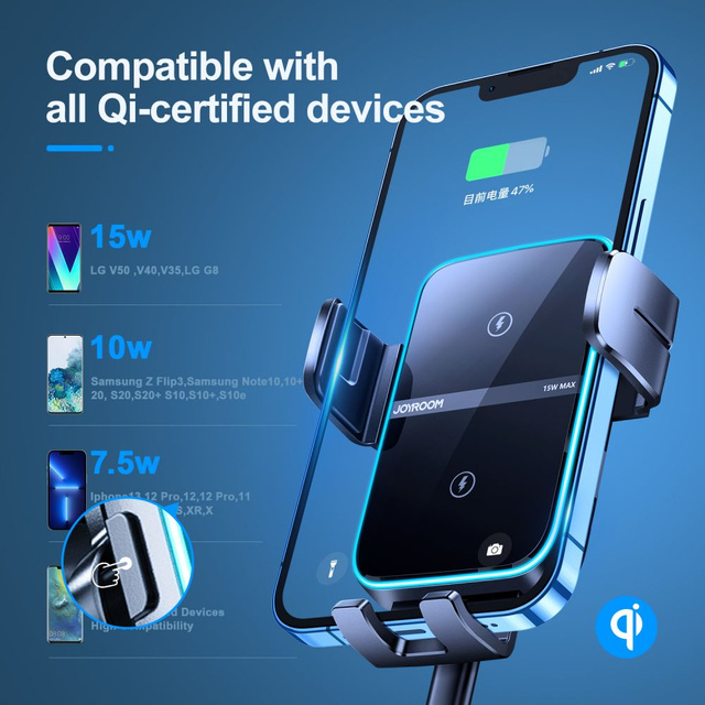 Uchwyt samochodowy Joyroom JR-ZS246 na kokpit z ładowarką Wireless 15W Black