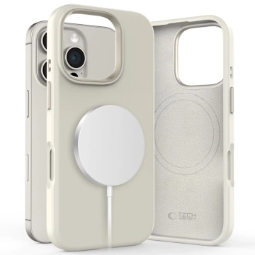 Etui für iPhone 16 Pro Max Tech-Protect Silicone Pure MagSafe Latte