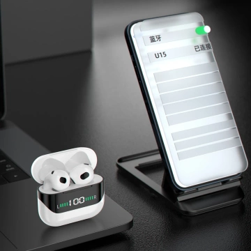 Słuchawki Dudao U15 dokanałowe TWS ze wskaźnikiem stanu naładowania biały (U15)