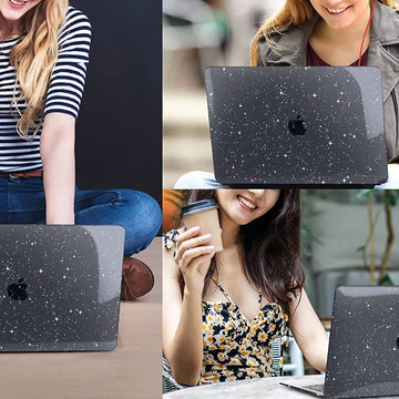 Alogy Hard Case für Apple MacBook Air 13 M1 2020 Glitter Black Tastaturabdeckung