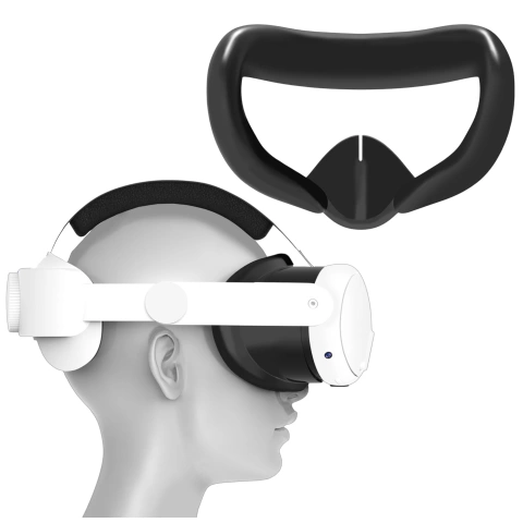 Alogy Ersatz-Sonnenmaske aus Silikon für Meta Quest 3 Schwarz