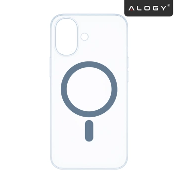 Hülle für Apple iPhone 16 Pro Max Alogy MagSafe Hybrid Matte Case Matte Cover mit Linsenschutz Schwarz