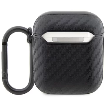 Etui BMW BMA2WMPUCA2 do AirPods 1/2 cover czarny/black Carbon Double Metal Logo