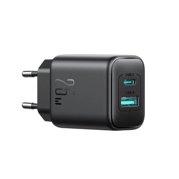 Joyroom Netzwerkladegerät USB-C / USB-A 25W SFC / PPS / PD - Schwarz