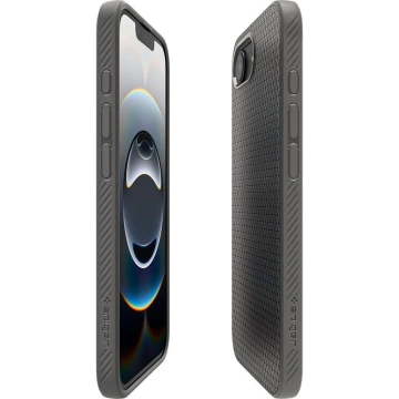Spigen Liquid Air Hülle für iPhone 16E Marble Gray TPU mit Air Cushion