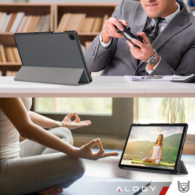Etui do Samsung Galaxy Tab A11+ (X310/X315/X316) / A9+ 2023 11" (X210/X215/X216) obudowa z klapką na tablet Slim Case Alogy Szare