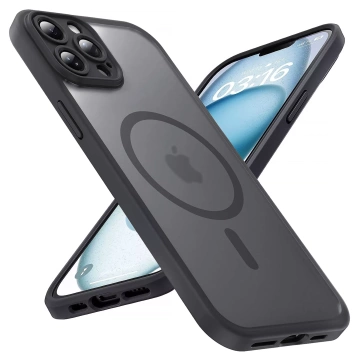 Etui do Apple iPhone 12 Pro obudowa Alogy MagSafe Hybrid Matte Case pokrowiec matowy z ochroną obiektywu czarny + Szkło