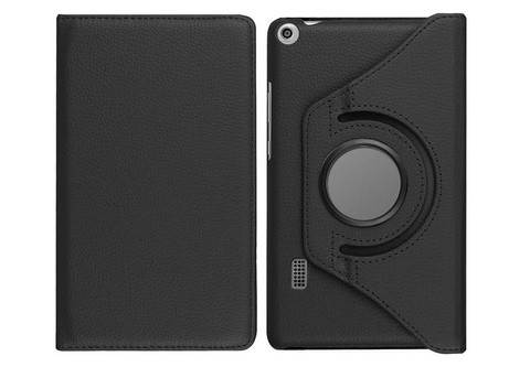 Etui obrotowe 360 Huawei MediaPad T3 7.0 Czarne + FOLIA + RYSIK