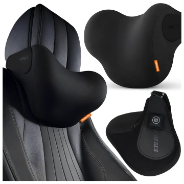 Massagekissen für die Auto-Kopfstütze – ergonomische Unterstützung für Kopf, Nacken und Nacken, elektrisches Vibrationsmassagegerät für Fahrer und Beifahrer – Dr.Medic RelaxDrive™