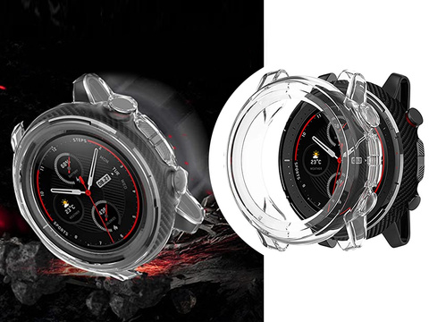 Silikonhülle Alogy Hülle für Xiaomi Amazfit Stratos 3 Transparent