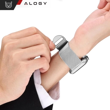 Alogy Stahlarmband für Apple Watch 42/44/45/49 mm Edelstahl Silber