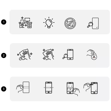 „MATTE“-Folie für Apple iPhone 14 Hydrogel Alogy HydroSkin Matte Pro™ Display für „FINGERPRINT FREE“-Hülle