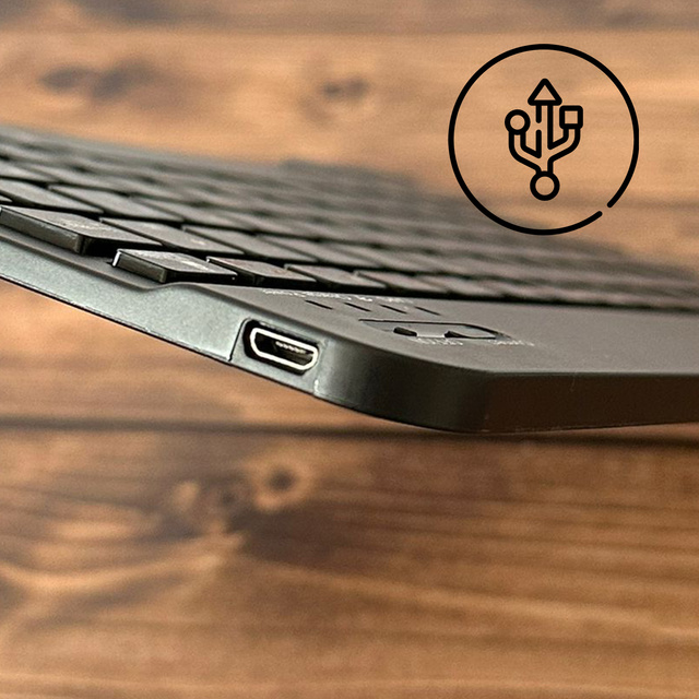 Zestaw Klawiatura + Myszka bezprzewodowa mysz do laptopa PC Bluetooth AN-030 cicha slim Czarna