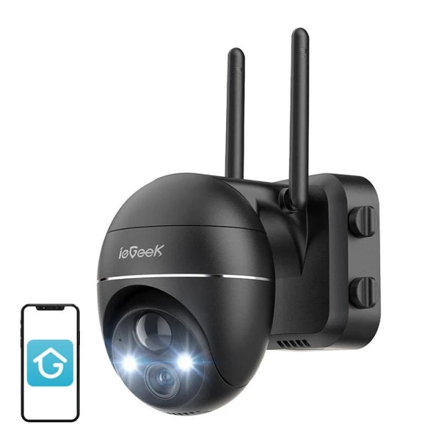ieGeek Drahtlose WiFi-Außenkamera 3MP ZS-GX1S Schwarz