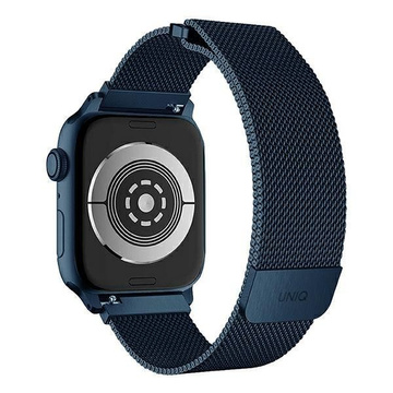 Pasek UNIQ Dante Apple Watch Series 4/5/6/7/8/SE/SE2 42/44/45mm Edelstahl Niebieski/Kobaltblau