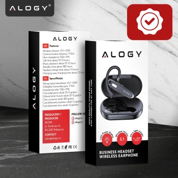 Kabelloses Headset für Bluetooth 4.0-Anrufe, Auto-Headset mit Display V8 Schwarz