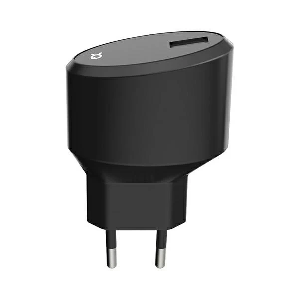 Xqisit Ładowarka sieciowa USB EU- USB-C 2.4A czarny/black 32018