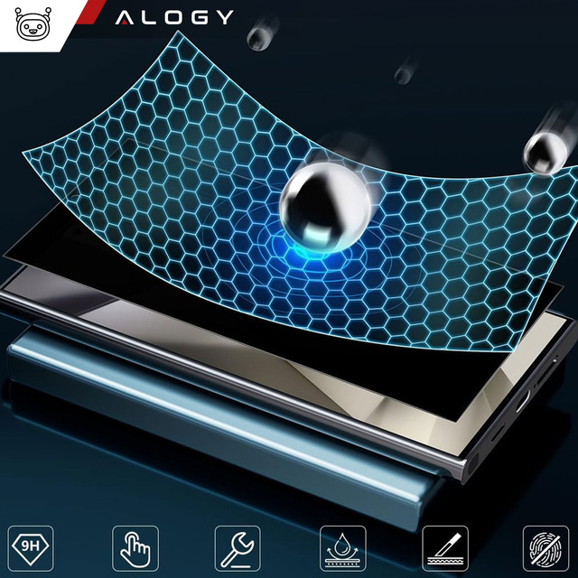 Szkło hartowane do etui Alogy Full Glue case friendly do Samsung Galaxy S24 Ultra Czarne