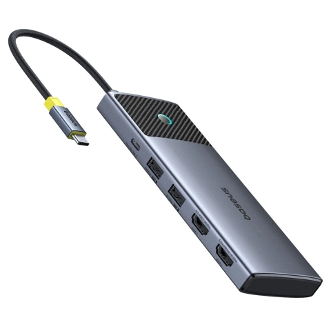 Baseus Metal Gleam Series II 7-w-1 USB-C Hub PD100W, 2×USB-A, 2×HDMI 4K