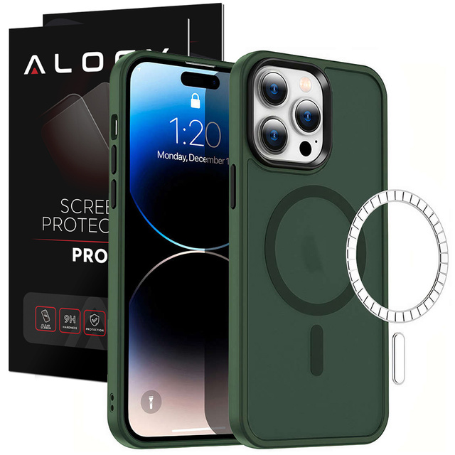 Handyschutzhülle MagMat Case for MagSafe für Apple iPhone 13 Pro Matte Green Glass