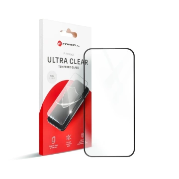 Gehärtetes Glas iPhone 16 Pro Forcell Ultra Clear Glass Schwarz 9H